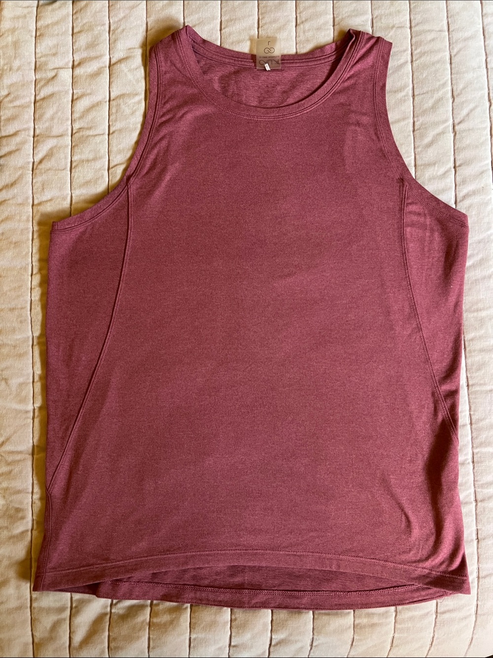Sleeveless Scoop Neck Tank Top - Mauve